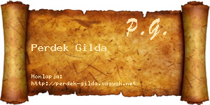 Perdek Gilda névjegykártya